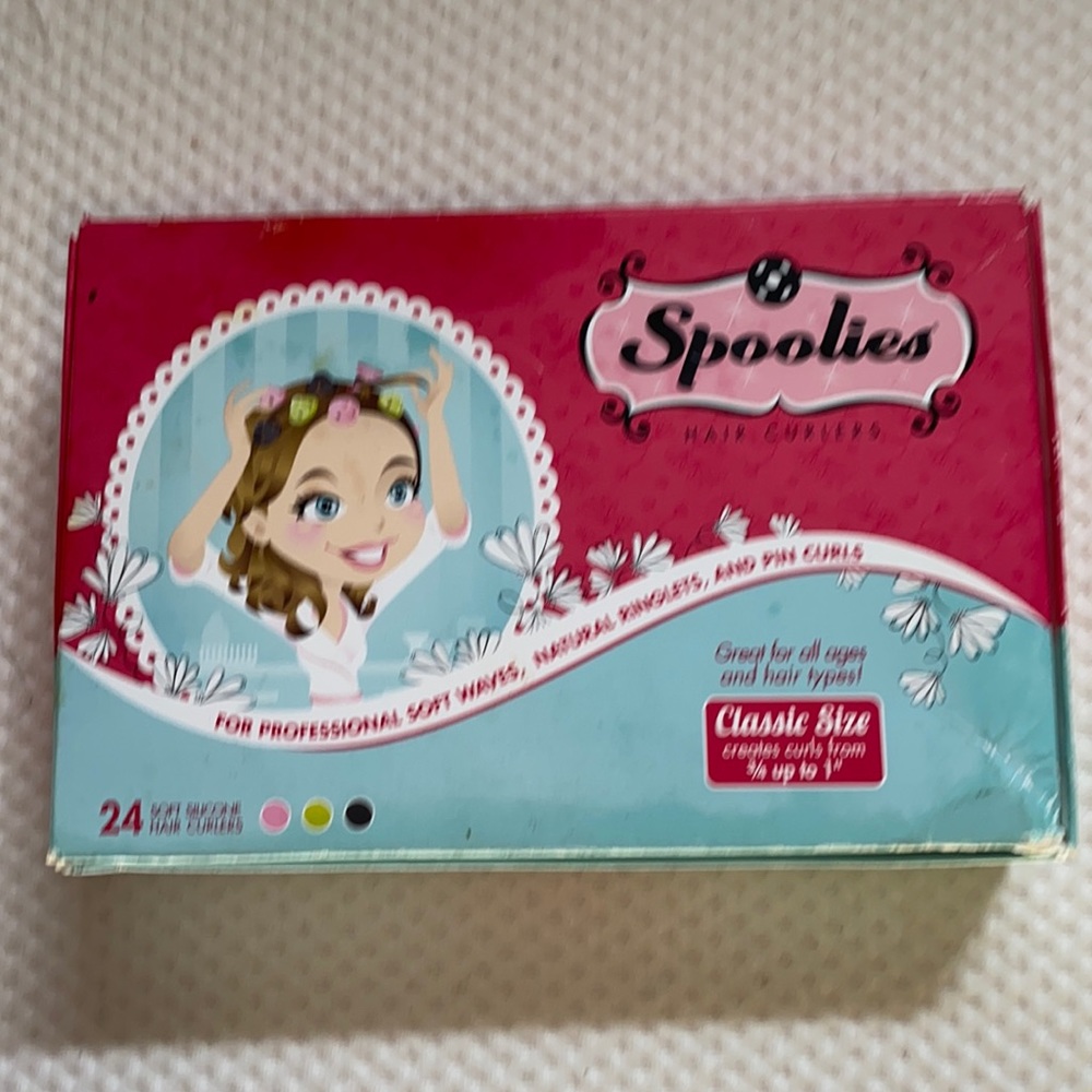 Spoolies hair curlers, 24 pieces